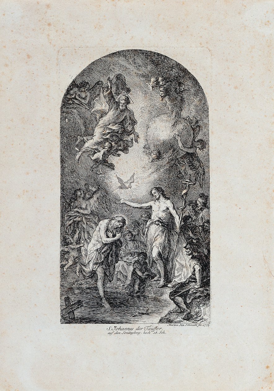 Batismo de Cristo de Martin Johann Schmidt