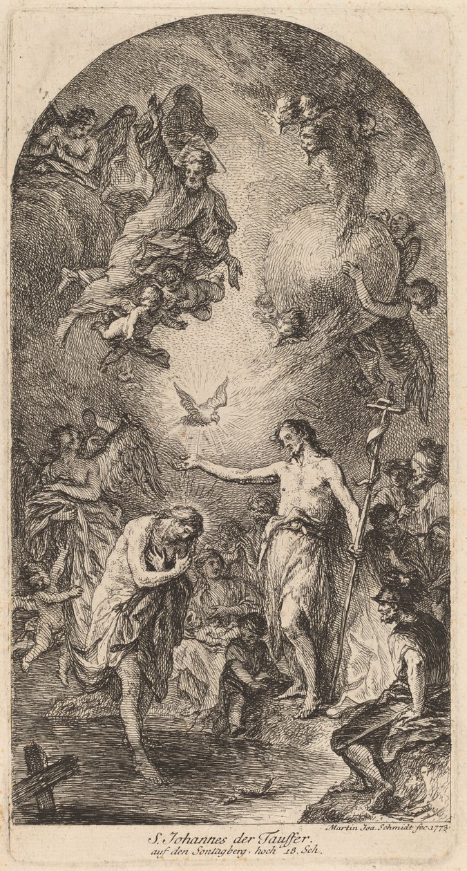 O Batismo de Cristo de Martin Johann Schmidt