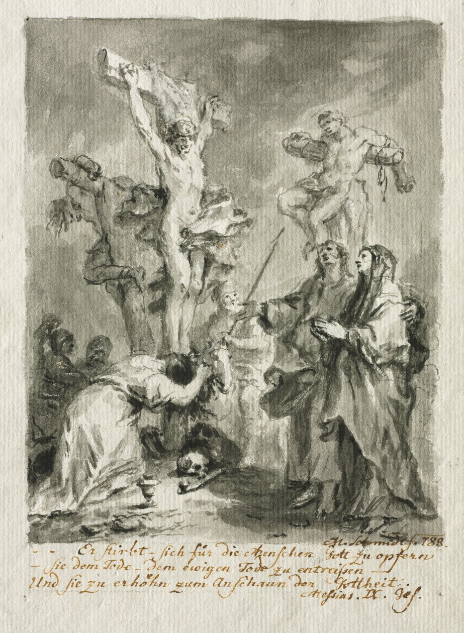 A Crucificação, 1788. de Martin Johann Schmidt