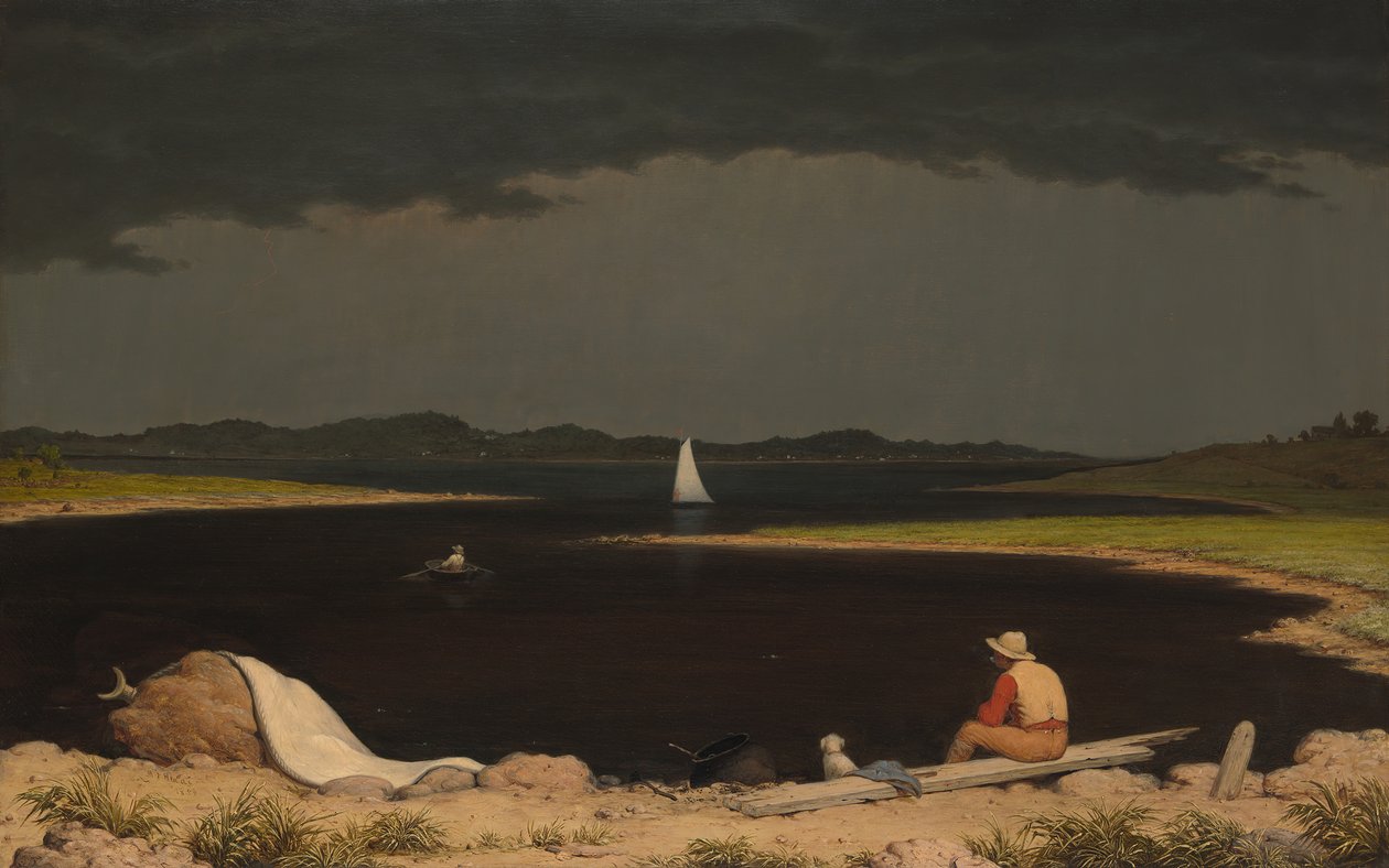 Aproximando-se da tempestade do trovão, 1859. de Martin Johnson Heade