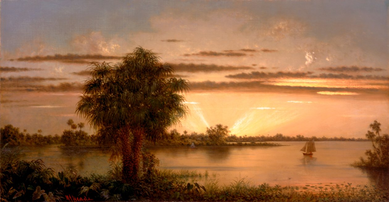 Nascer do sol na Flórida de Martin Johnson Heade