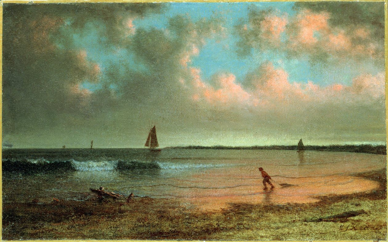 Cena costeira da Nova Inglaterra de Martin Johnson Heade
