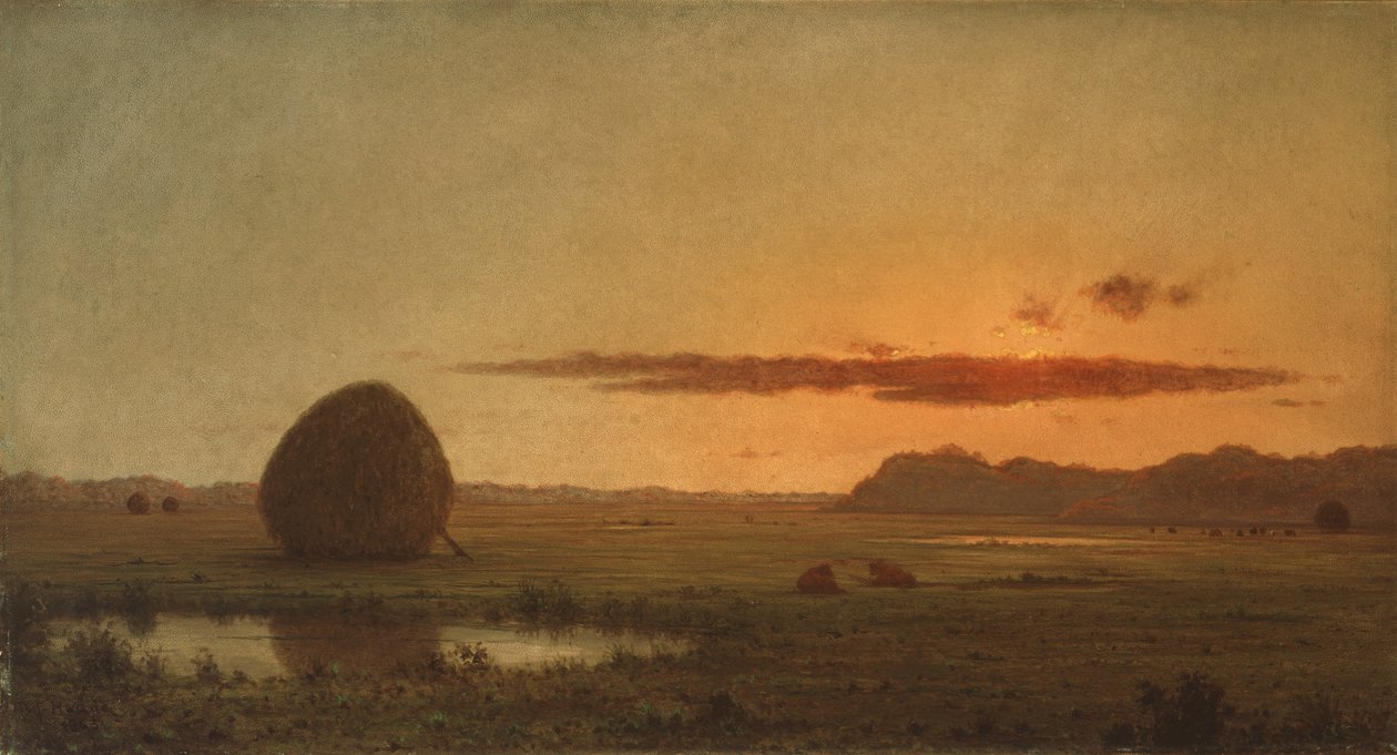 Pôr do sol, Newburyport Meadows de Martin Johnson Heade
