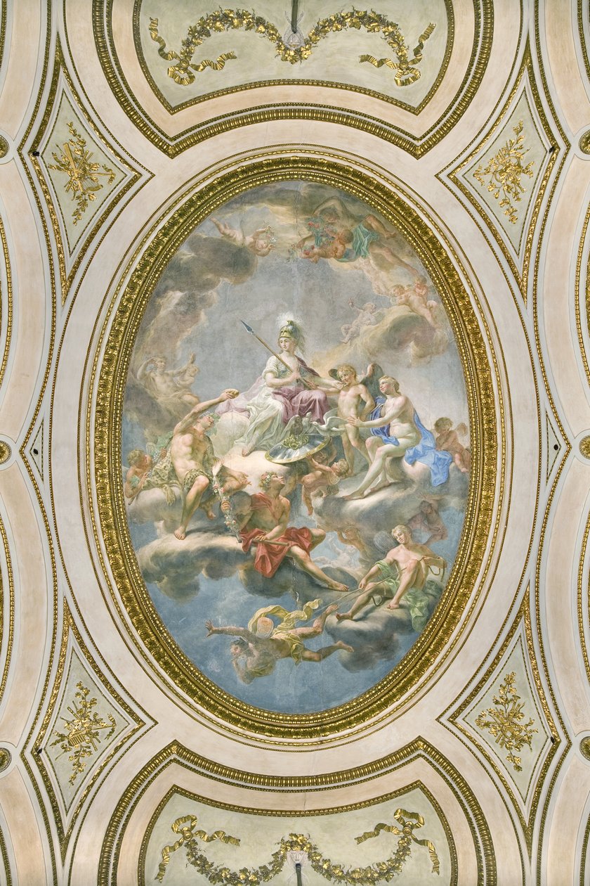 La Sapienza, teto do Salone d Onore ou Sala Napoleonica, 1777 de Martin Knoller