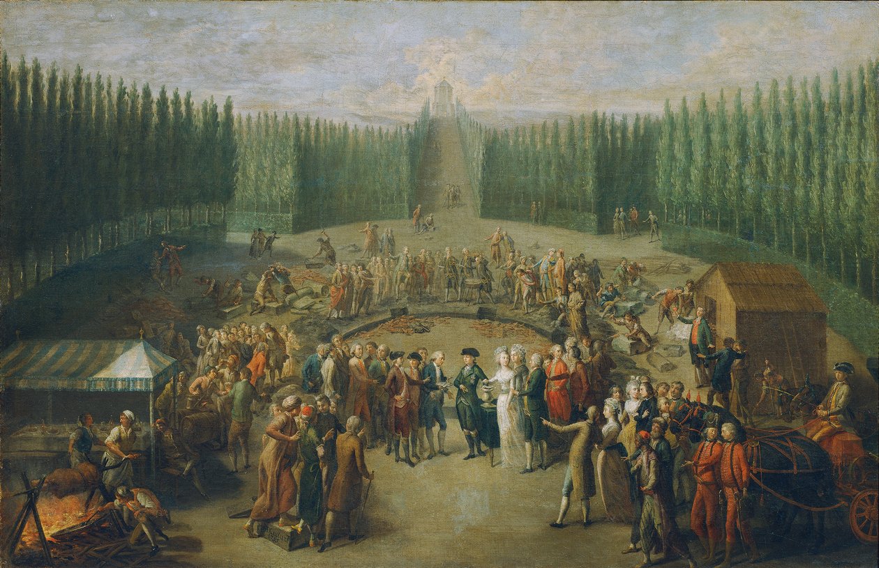 Colocação da pedra fundamental do Templo da Concórdia em Laxenburg de Martin Knoller