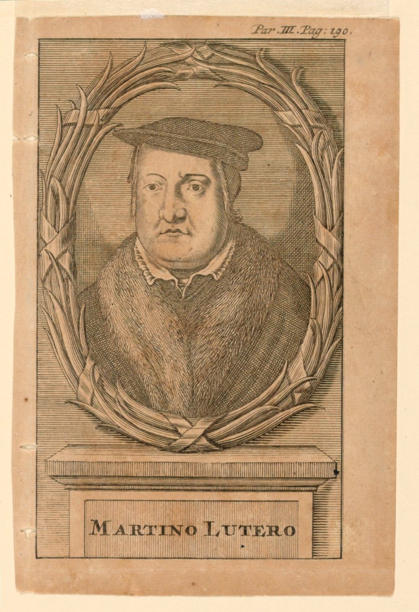 Retrato de Martinho Lutero (1483-1546) de Martin Luther