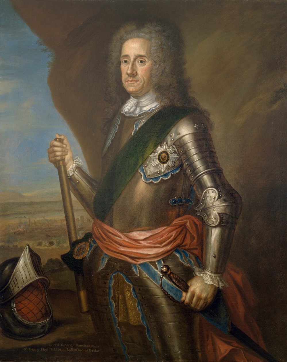 Lorde George Hamilton (1666-1737) Conde de Orkney, c.1736 (ver também 150350) de Martin Maingaud