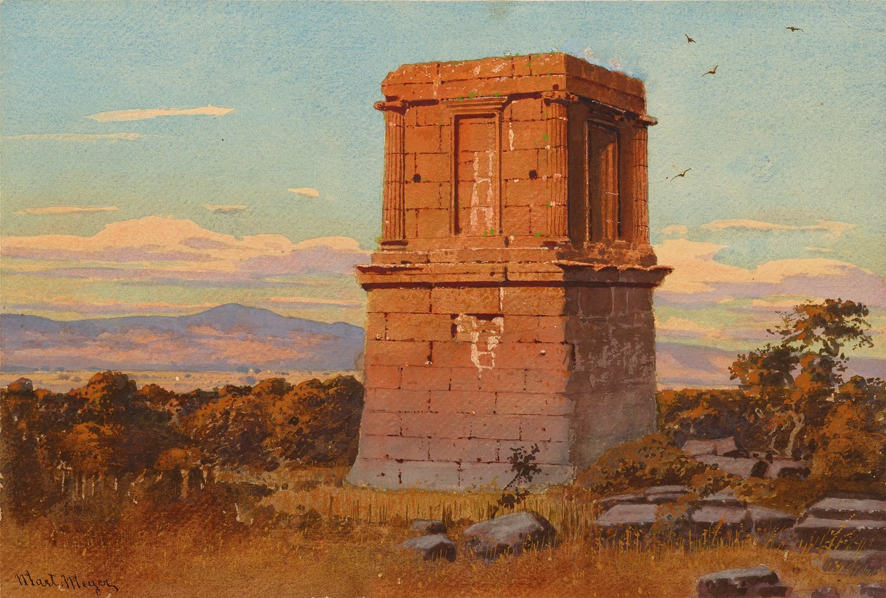 Antigo túmulo na Campagna (?) de Martin Meyer