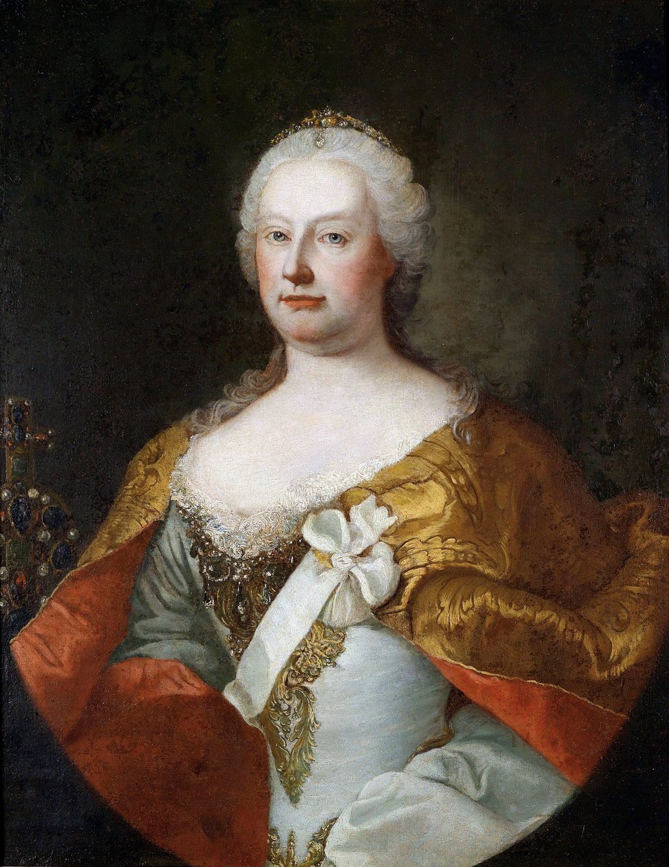 Retrato da Imperatriz Maria Teresa da Áustria (1717-1780) - Pintura de Martin van Meytens (1695-1770), óleo sobre tela, cerca de 1750, arte holandesa de Martin Meytens the Younger