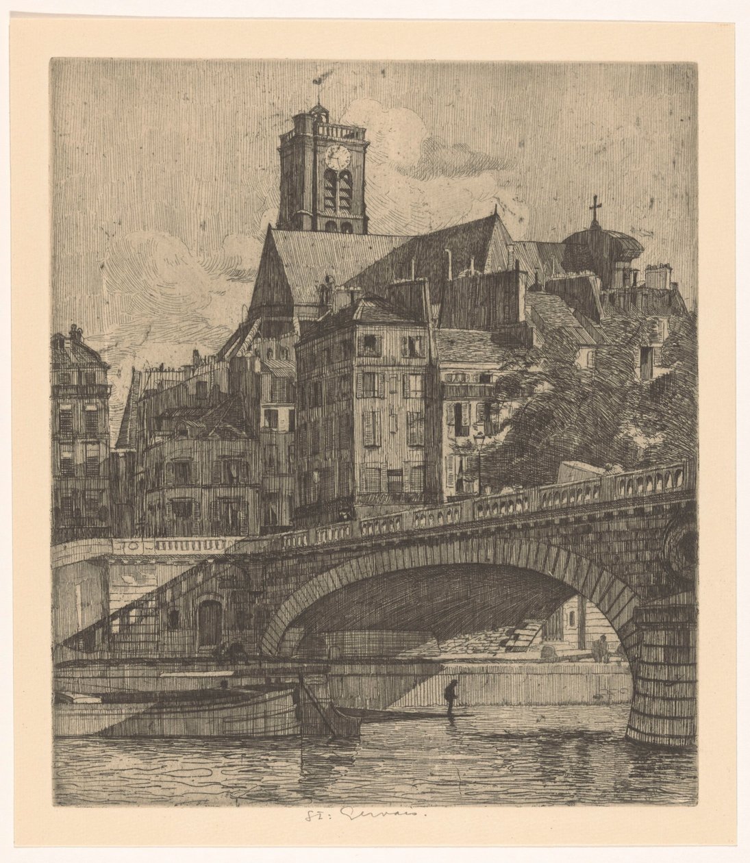 Vista do Saint-Gervais em Paris de Martin Monnickendam
