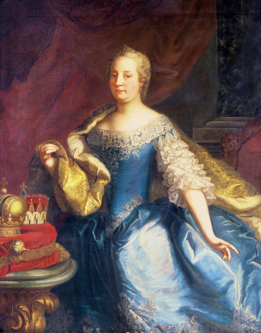Retrato da imperatriz Maria Teresa da Áustria de Martin Mytens or Meytens