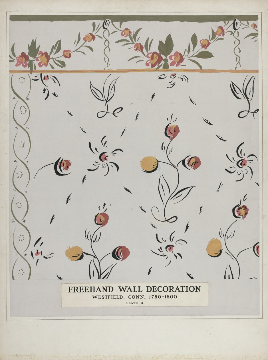 Hand Painted Wall Detail, c. 1938. de Martin Partyka