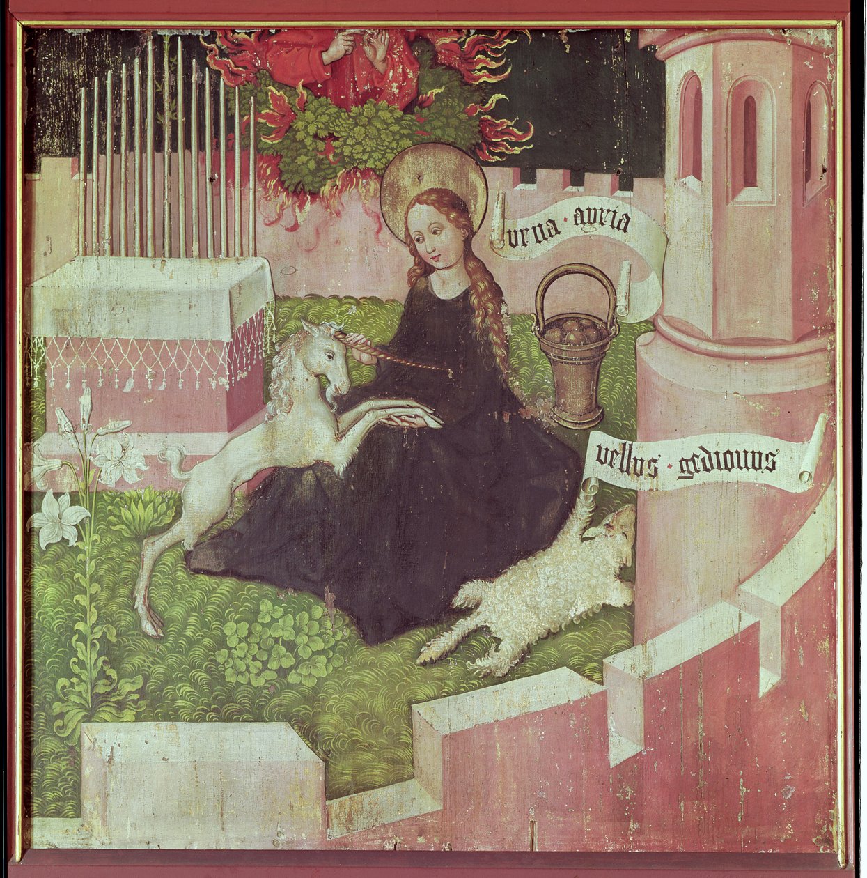 Retábulo dos dominicanos: A caça mística, c.1470-80 (ver também 67722) de Martin Schongauer