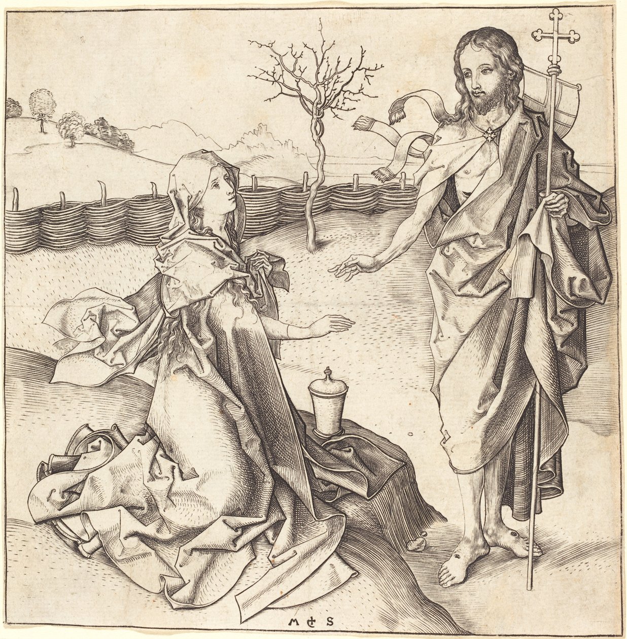 Cristo Aparecendo a Maria Madalena de Martin Schongauer