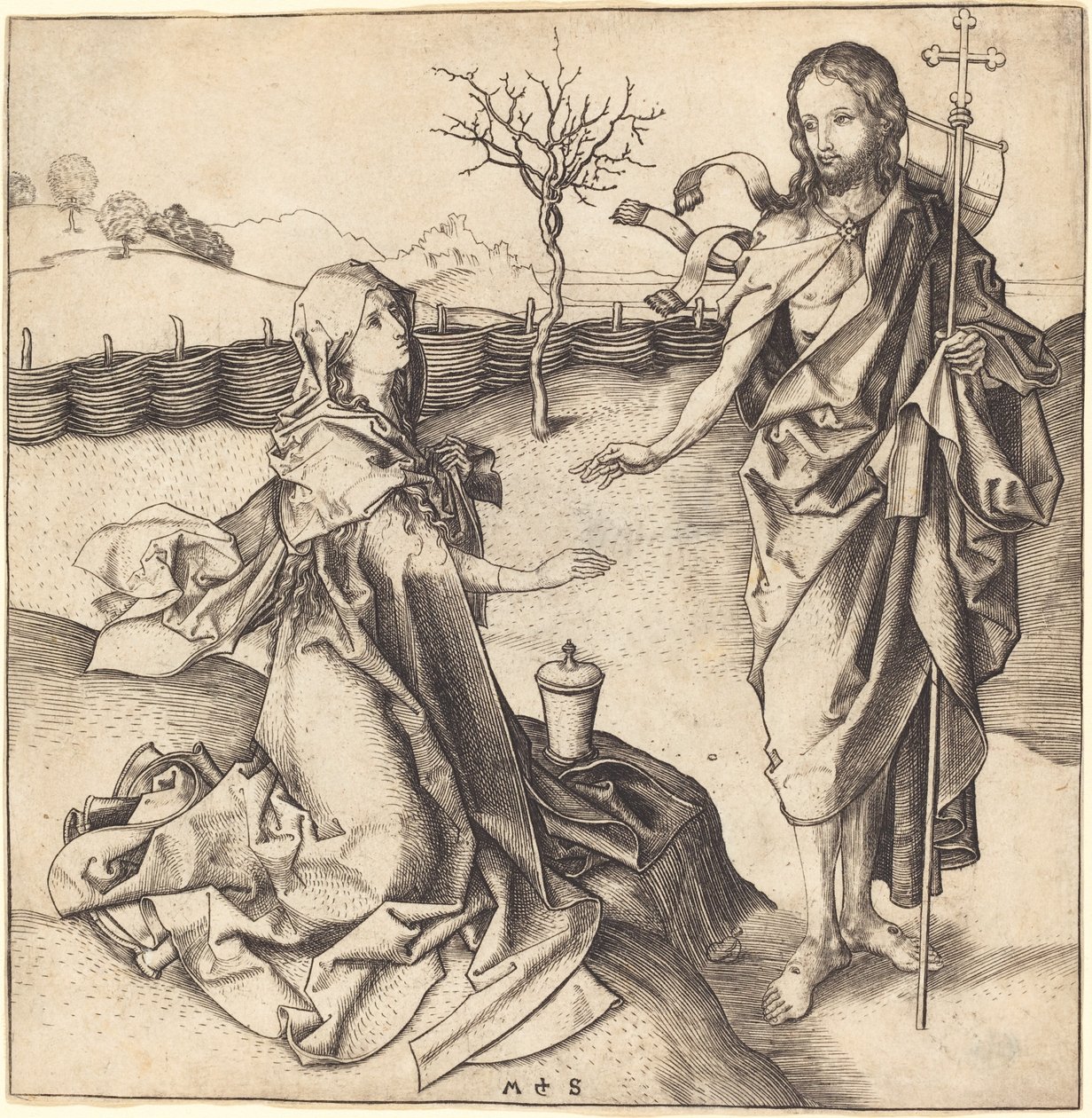 Cristo Aparecendo a Maria Madalena de Martin Schongauer