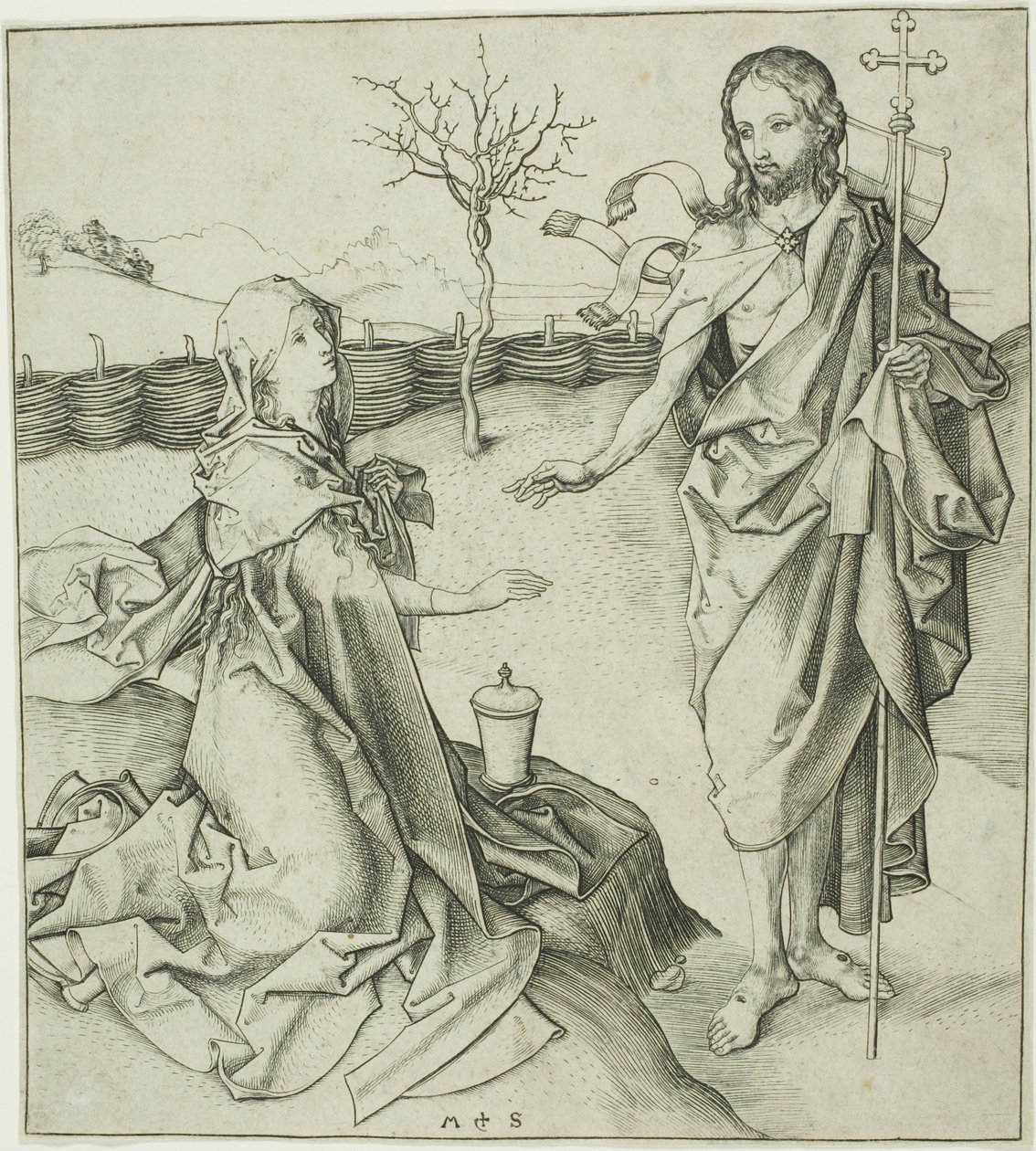 Cristo Aparecendo a Madalena - Noli Me Tangere de Martin Schongauer