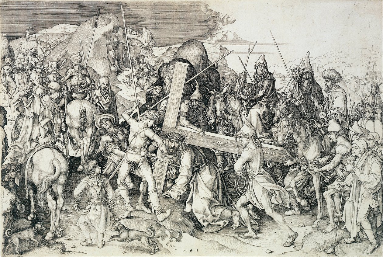 Cristo carregando a sua cruz de Martin Schongauer