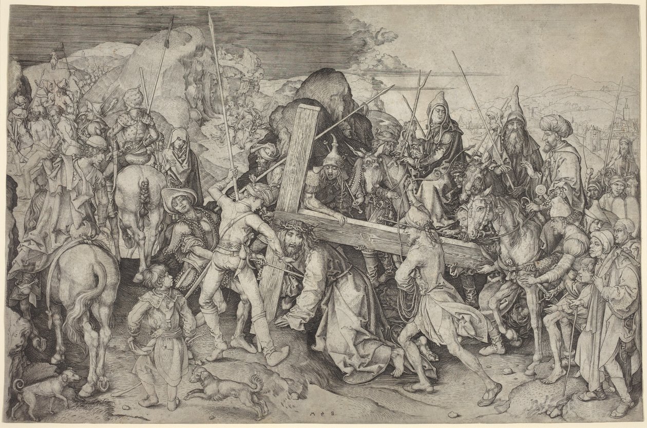 Cristo carregando a cruz de Martin Schongauer