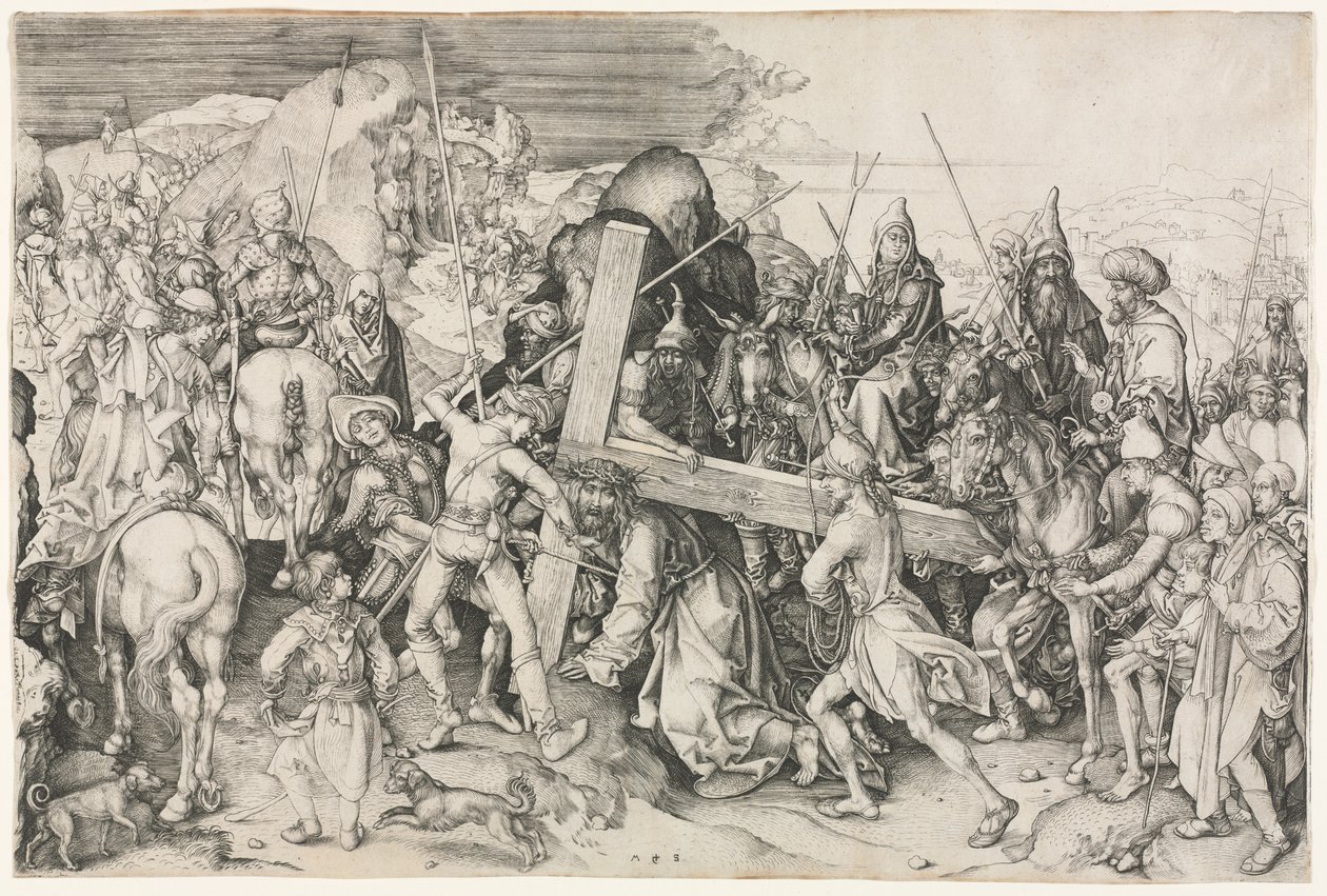 Cristo carregando a cruz de Martin Schongauer
