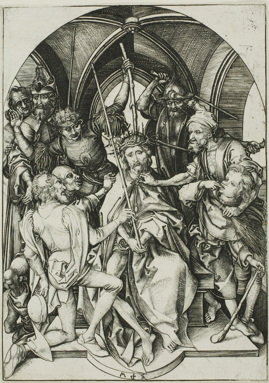 Cristo coroado de espinhos, da Paixão de Martin Schongauer