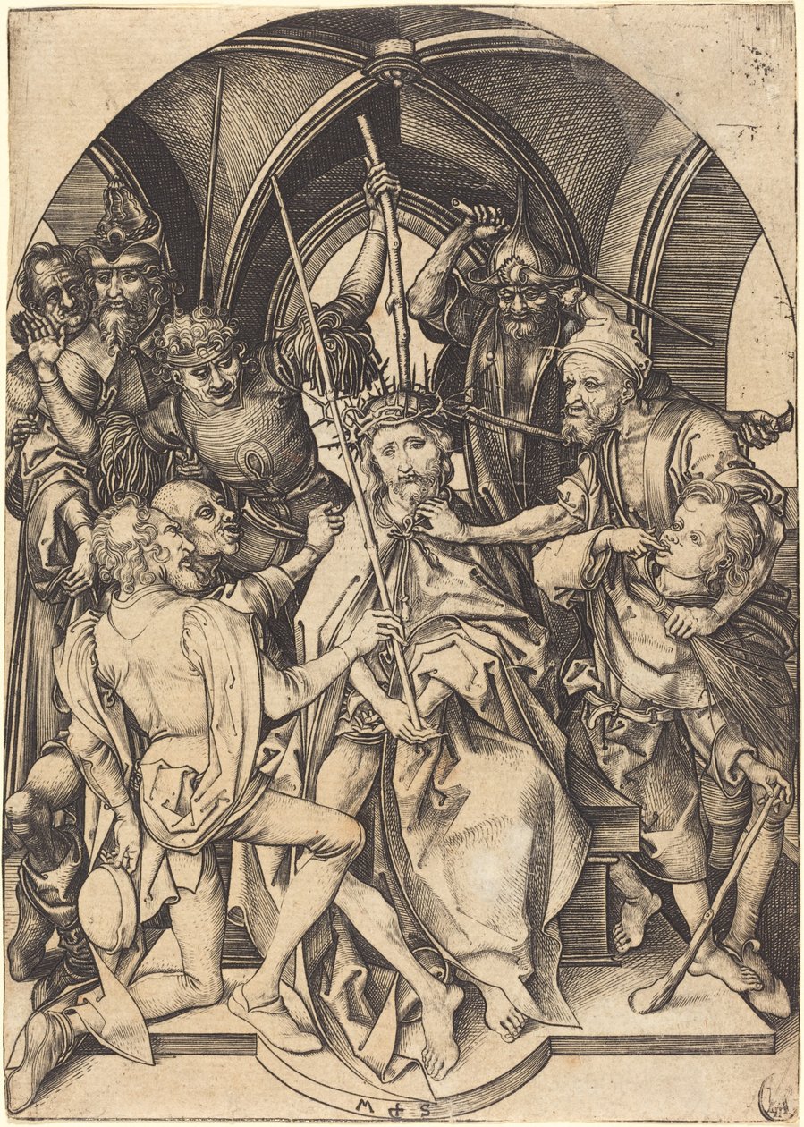 Cristo coroado de espinhos de Martin Schongauer