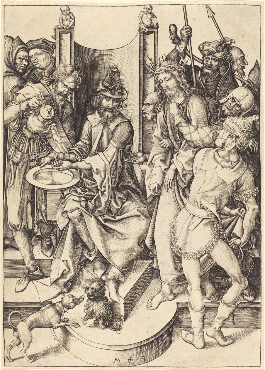 Cristo diante de Pilatos de Martin Schongauer