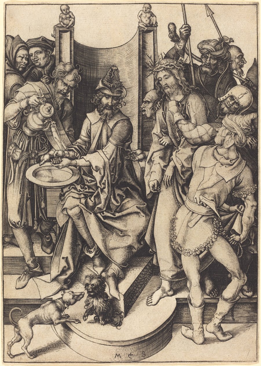Cristo diante de Pilatos de Martin Schongauer