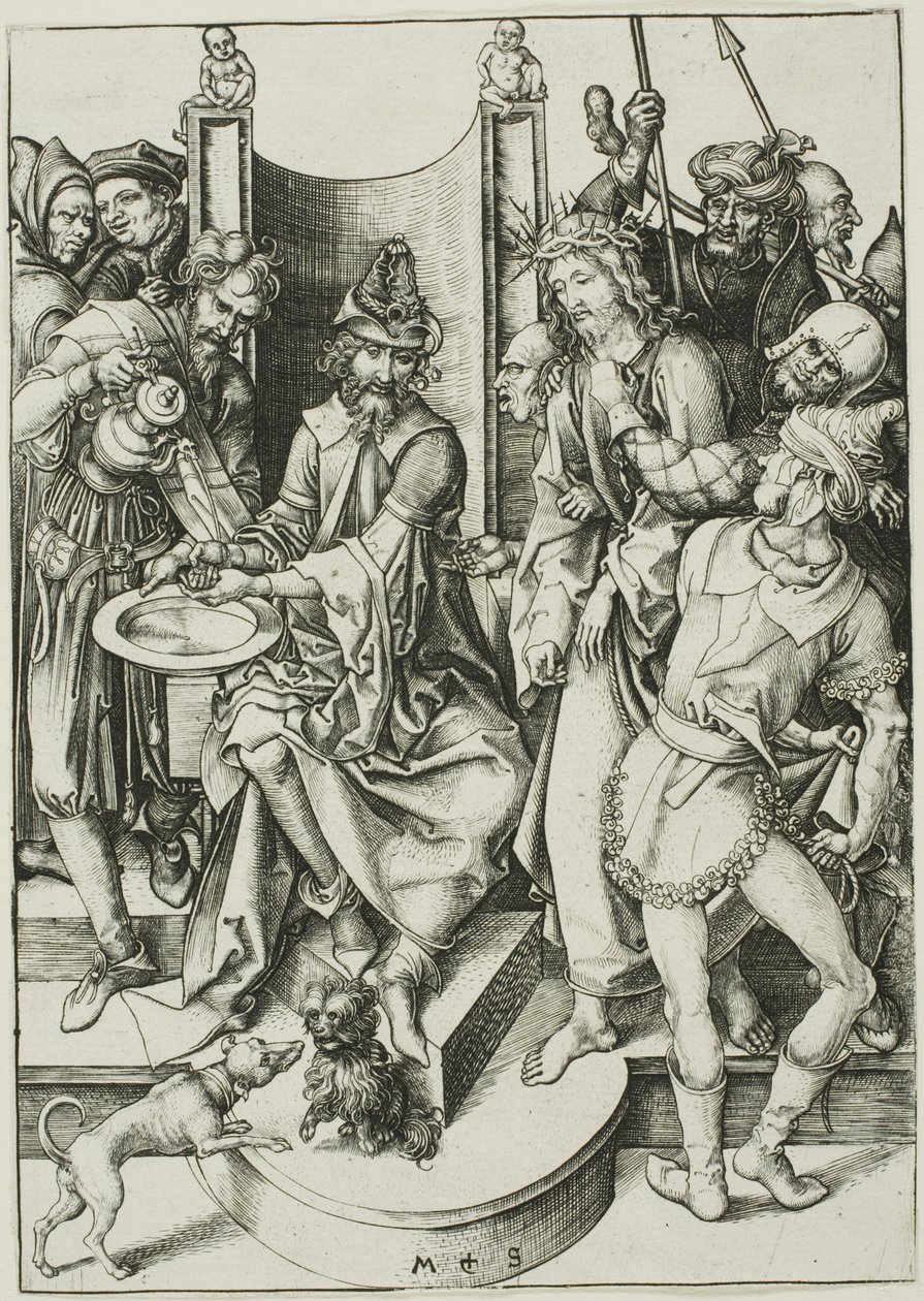 Cristo diante de Pilatos de Martin Schongauer