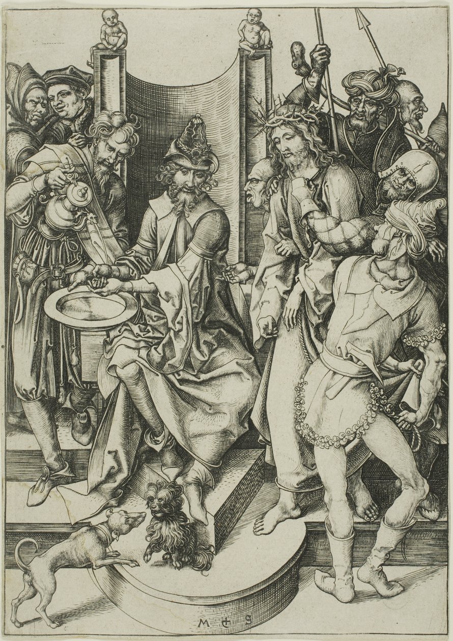 Cristo diante de Pilatos, de A Paixão de Martin Schongauer
