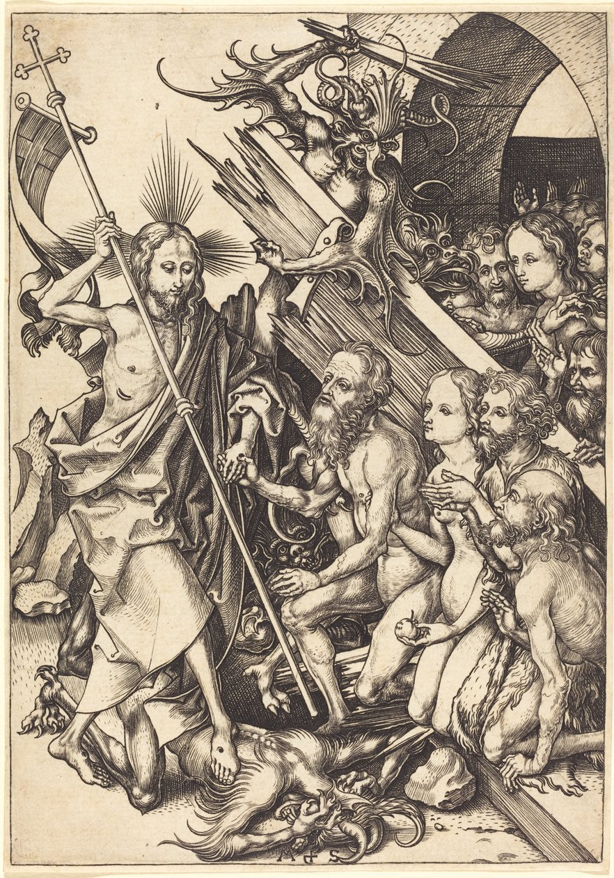 Cristo no limbo de Martin Schongauer