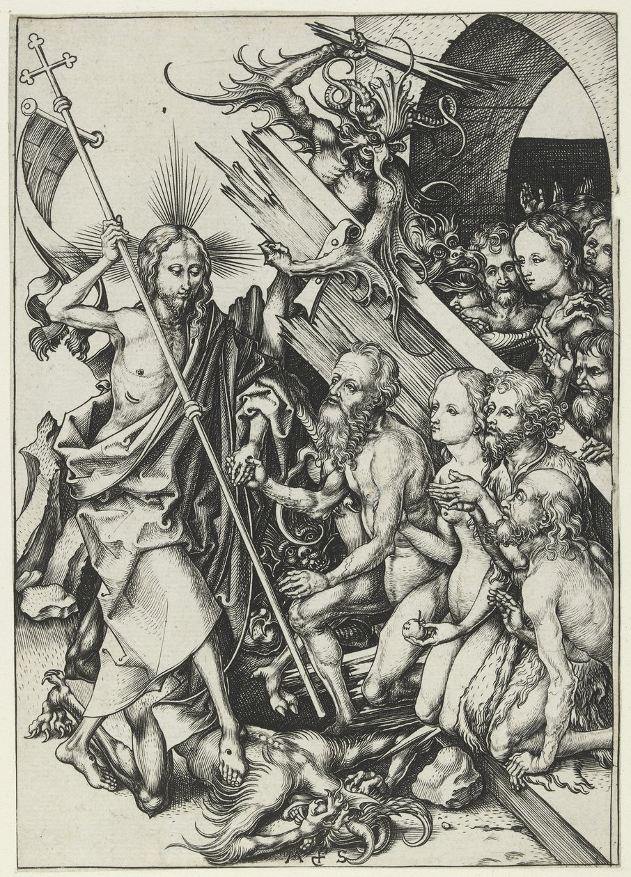 Cristo no limbo de Martin Schongauer