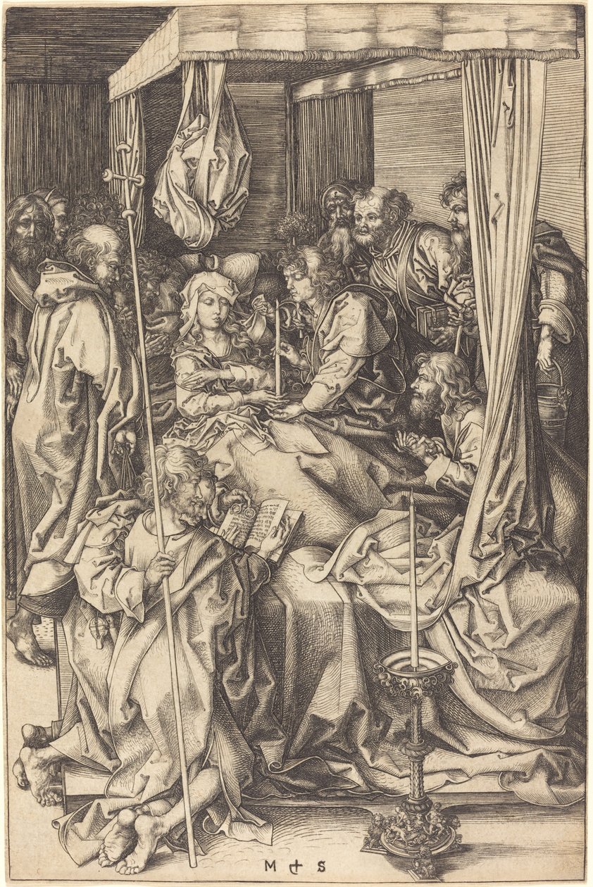 Morte da Virgem de Martin Schongauer