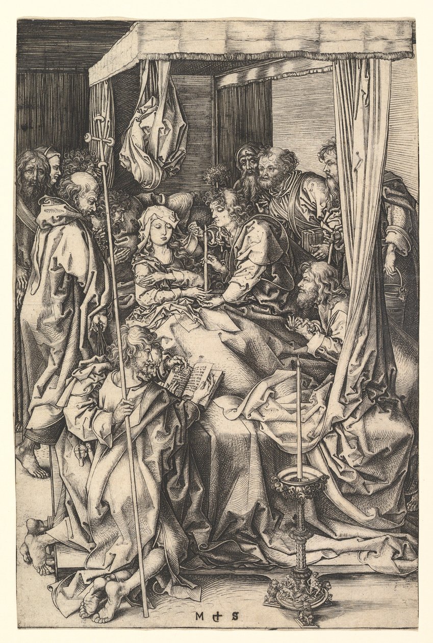Morte da Virgem, ca. 1435-1491. de Martin Schongauer