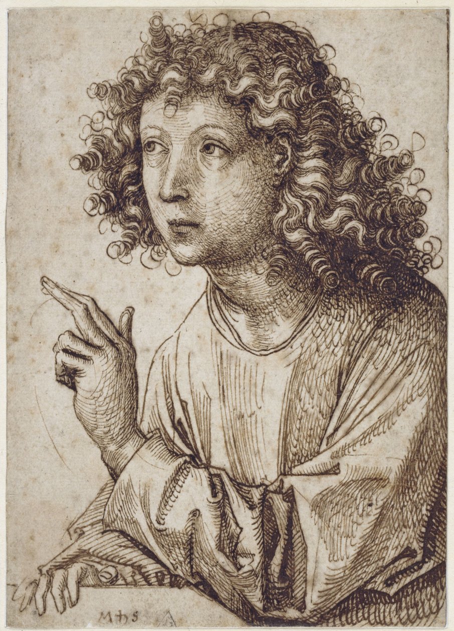 Anjo da Anunciação de Martin Schongauer