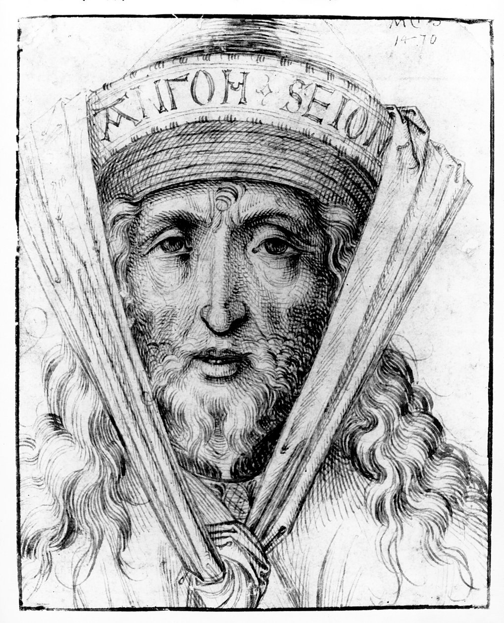 Cabeça de um sumo sacerdote, c.1470 de Martin Schongauer
