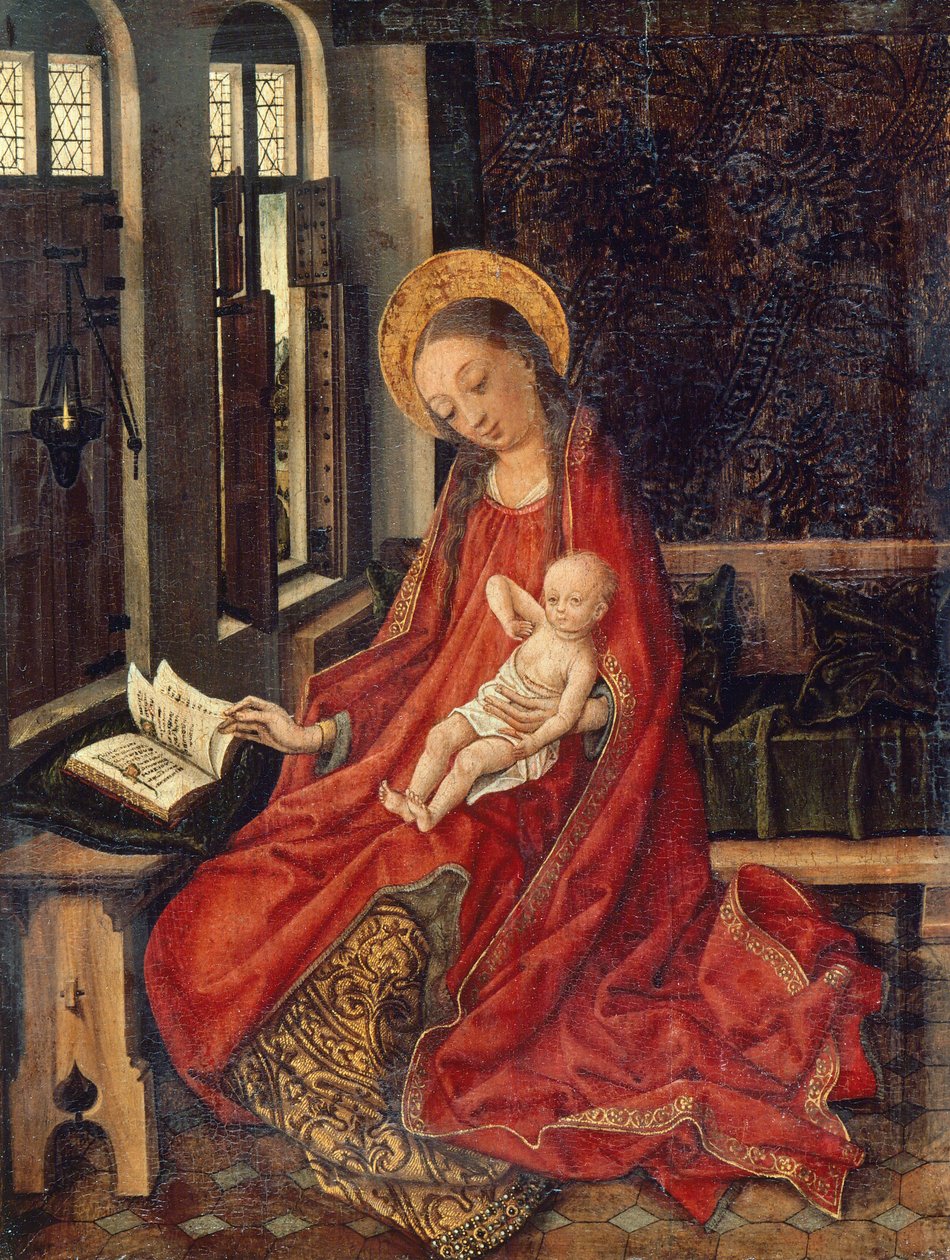 Madonna com Criança no quarto, de Martin Schongauer (cerca de 1430-1491) de Martin Schongauer