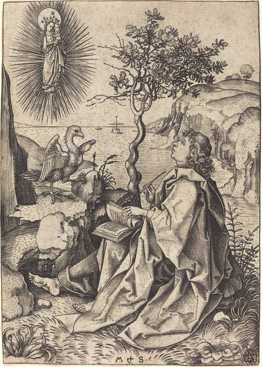 São João em Patmos de Martin Schongauer