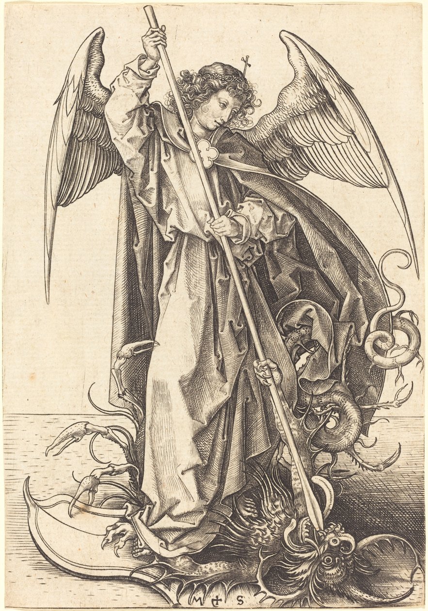 São Miguel Matando o Dragão de Martin Schongauer