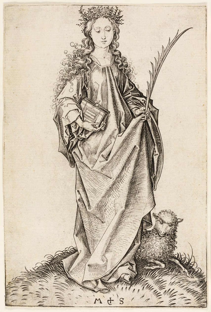 Santa Inês de Martin Schongauer