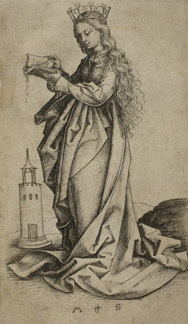 Santa Bárbara de Martin Schongauer