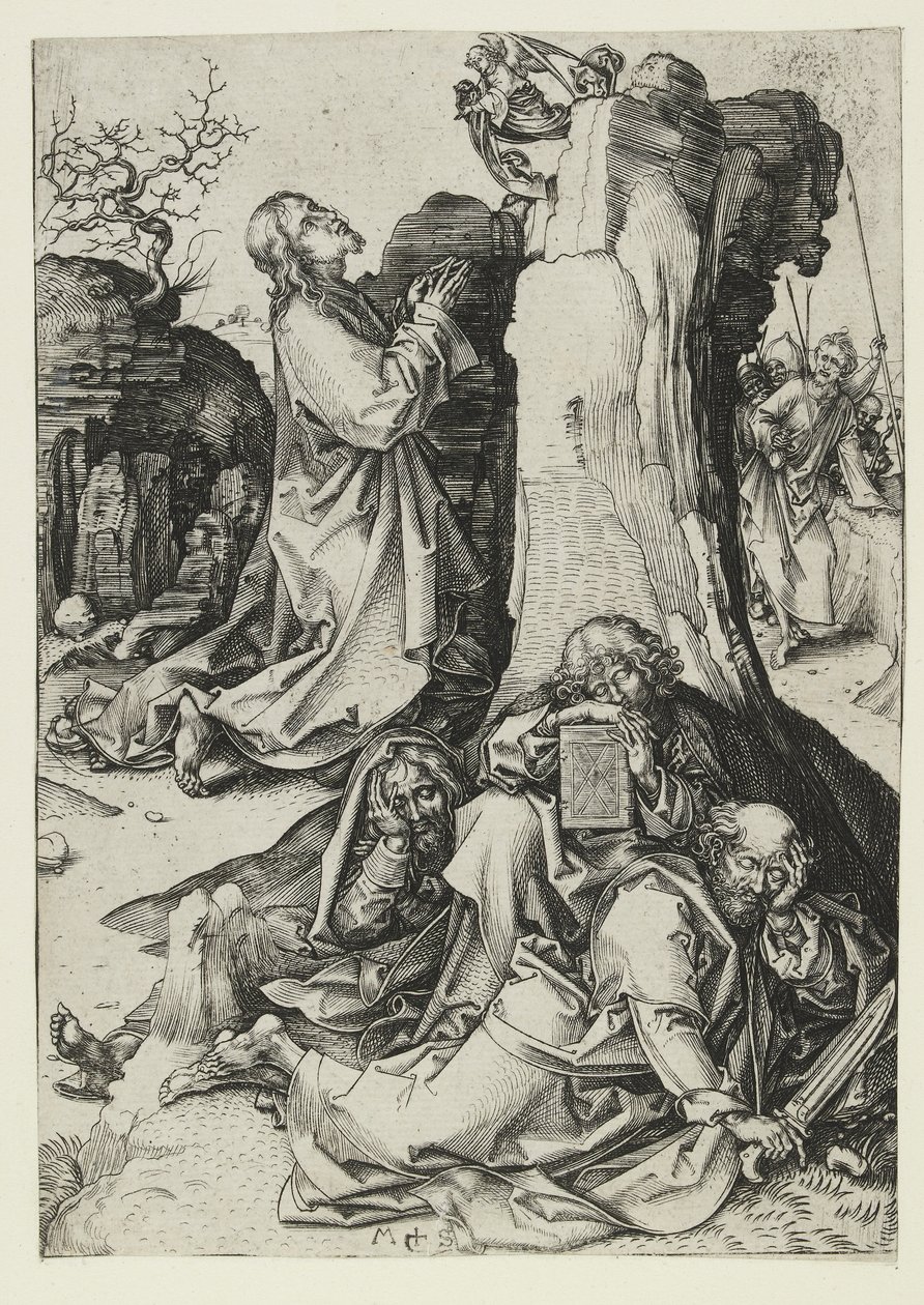 A Agonia no Jardim, finais do século XV de Martin Schongauer