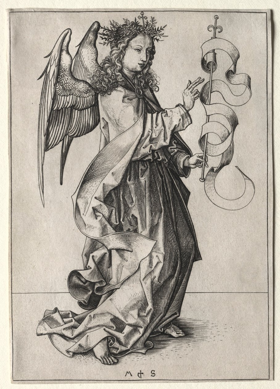 O anjo da Anunciação. de Martin Schongauer