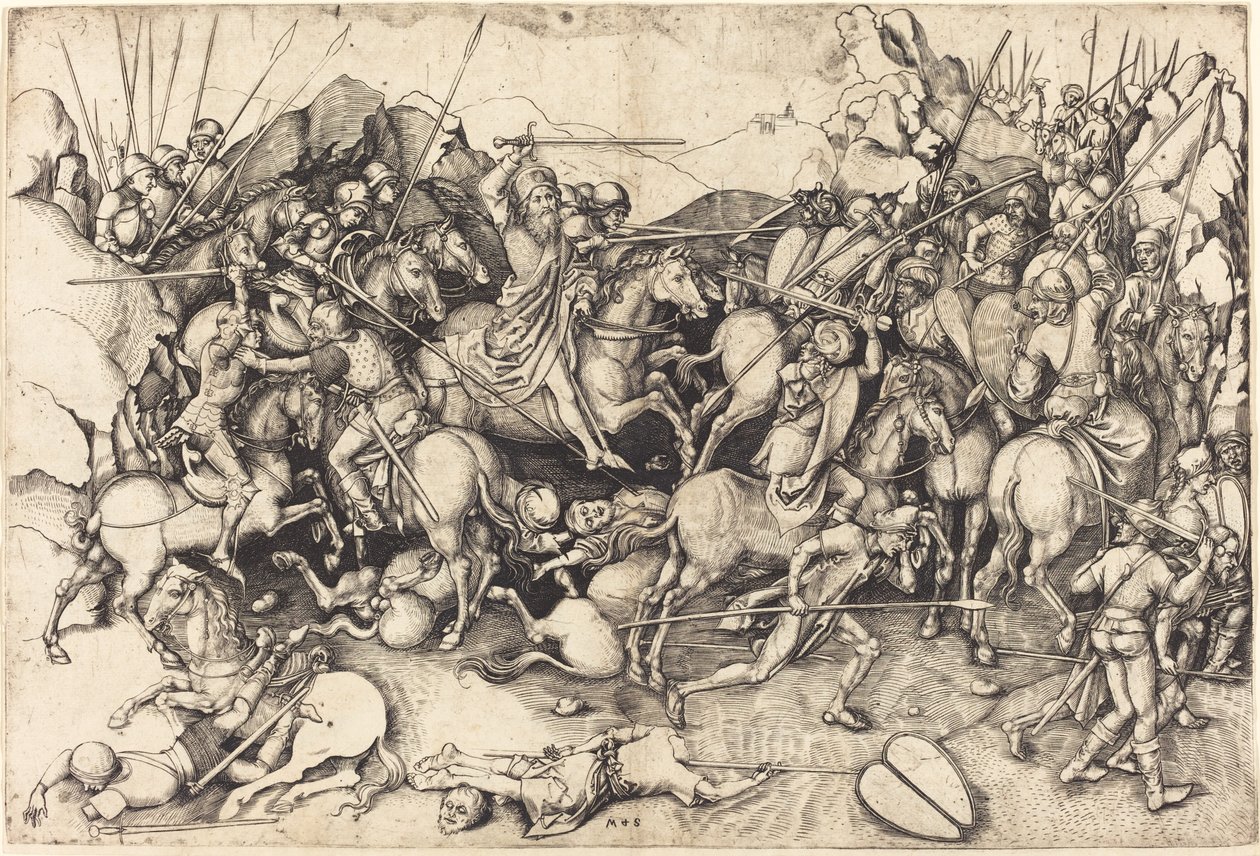 A Batalha de São Tiago em Clavijo de Martin Schongauer