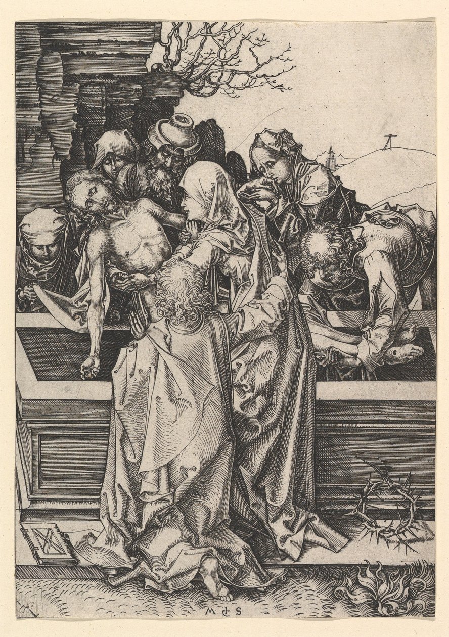 O sepultamento de Cristo, ca. 1435-1491. de Martin Schongauer