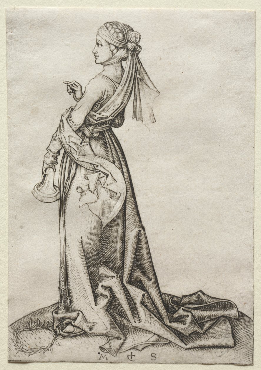 A primeira das virgens tolas de Martin Schongauer