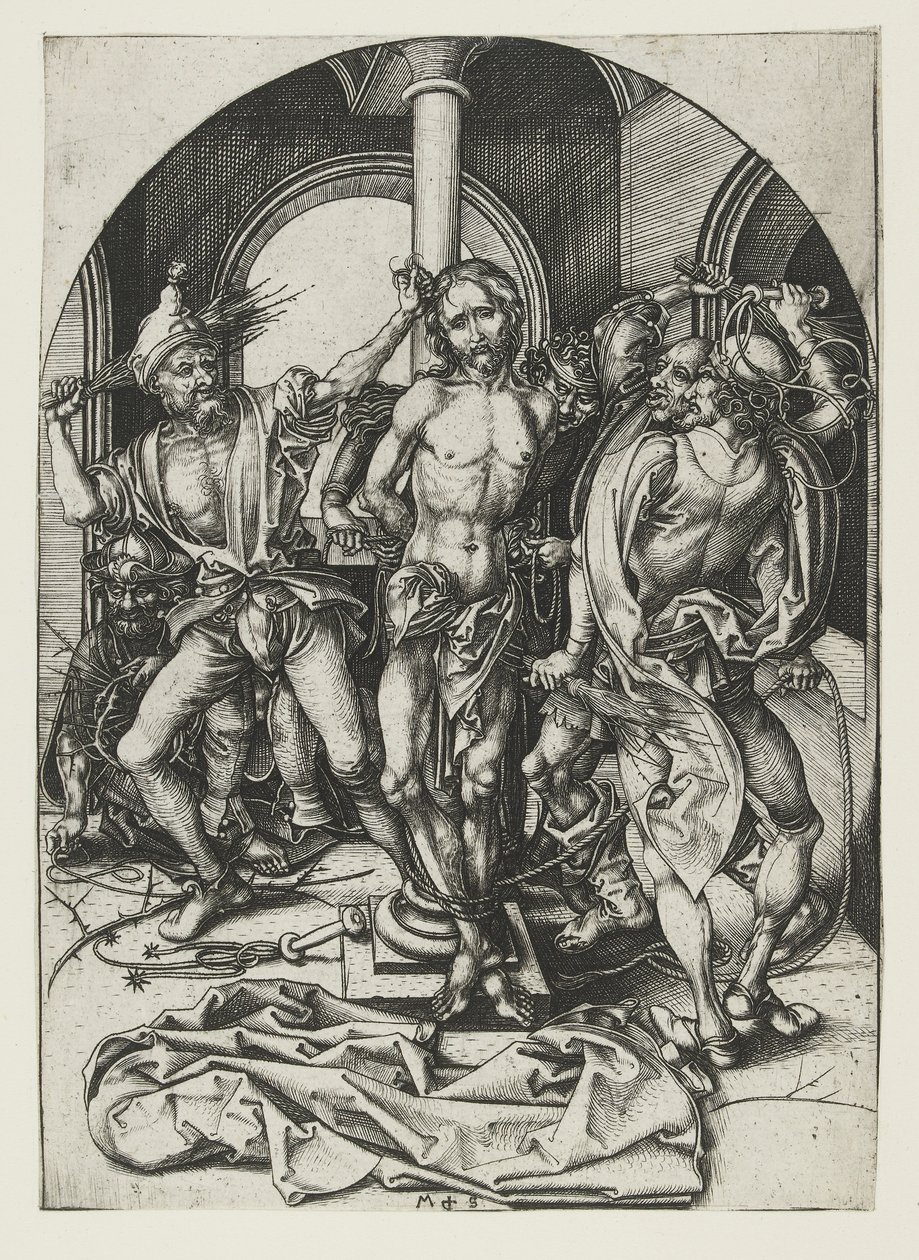 A Flagelação, finais do século XV de Martin Schongauer