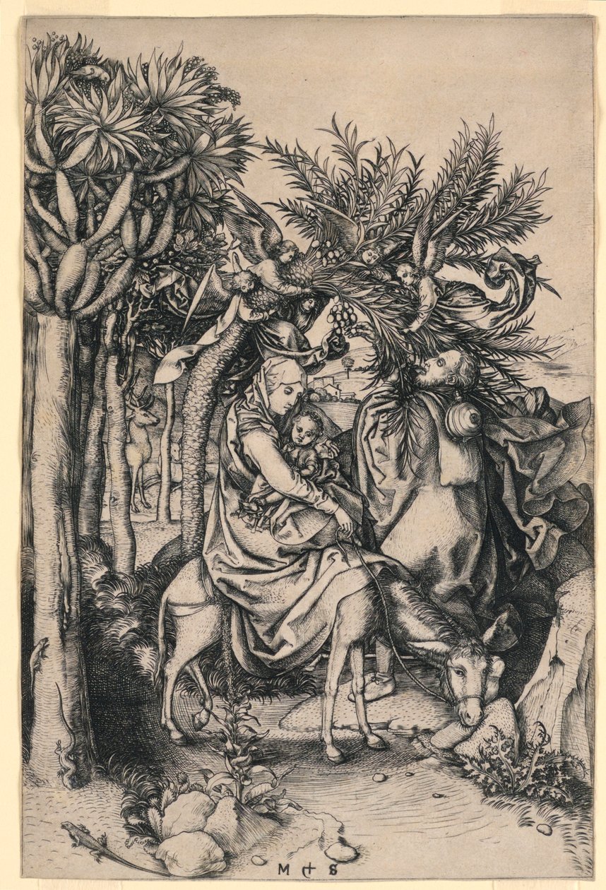 A fuga para o Egito de Martin Schongauer