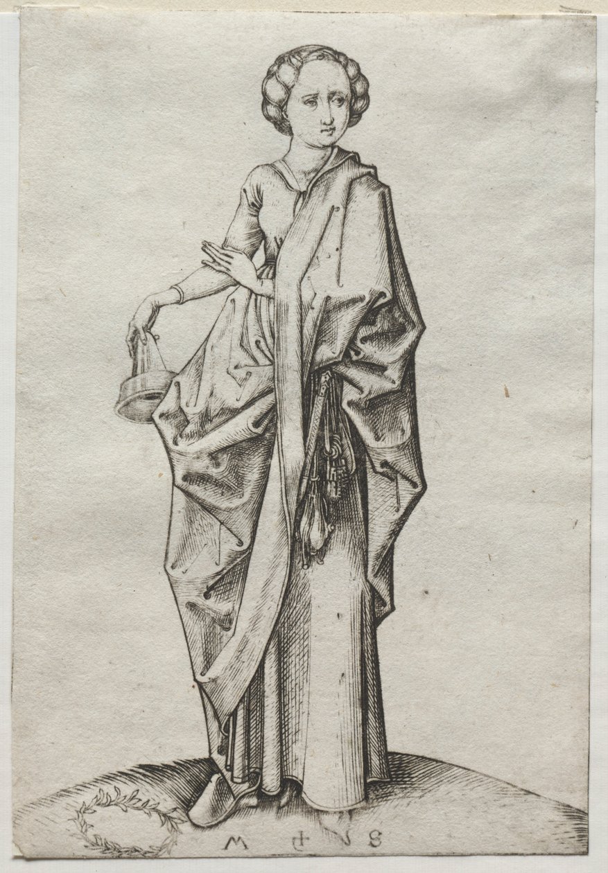 O quarto das virgens tolas. de Martin Schongauer