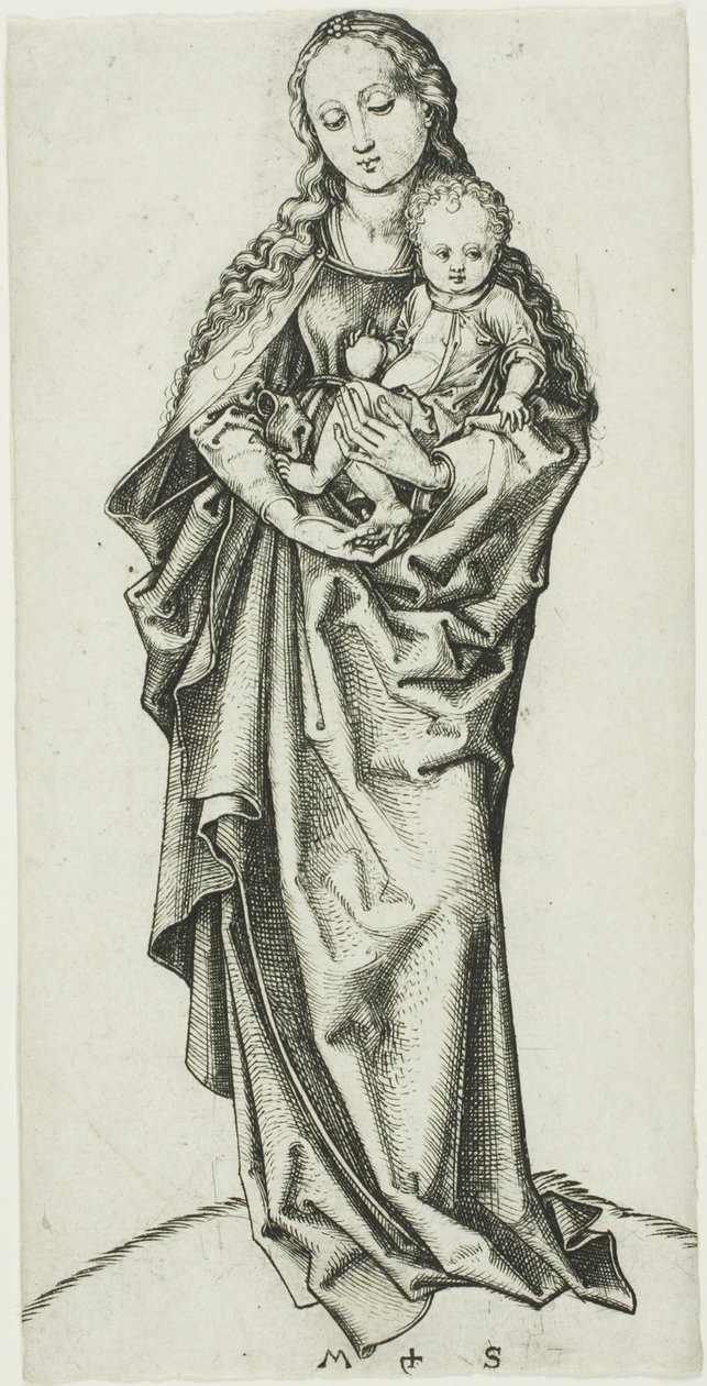 A Madona e o Menino com uma Maçã de Martin Schongauer