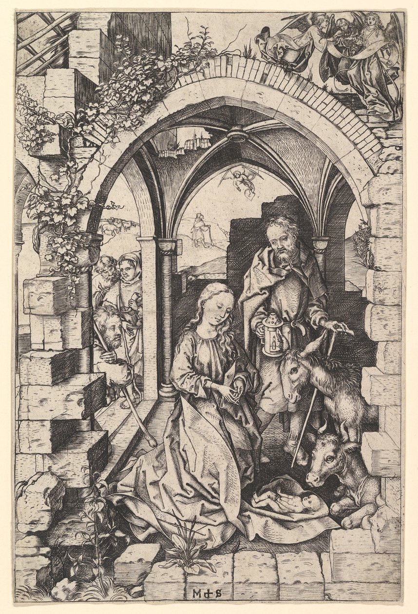 The Nativity, ca. 1435-1491. de Martin Schongauer